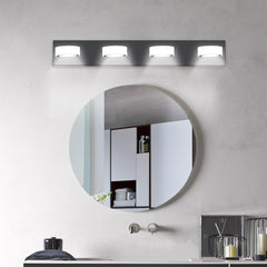 LED Modern Black 4-Light Vanity Lights Fixtures Over Mirror