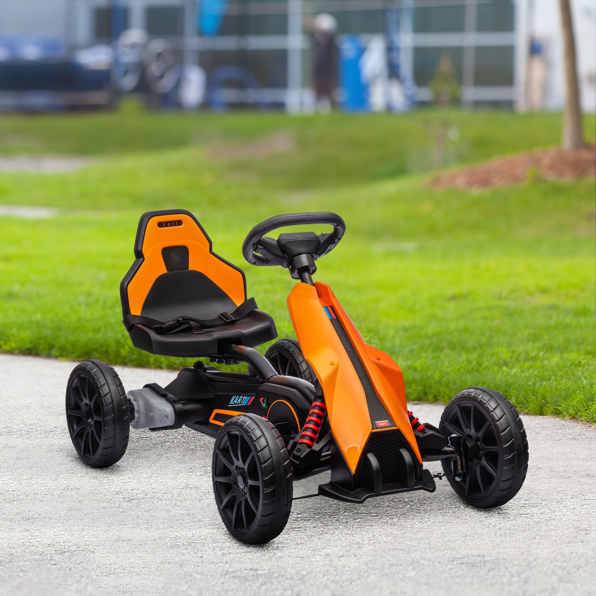 Aosom 12V Electric Go Kart for Kids(orange)