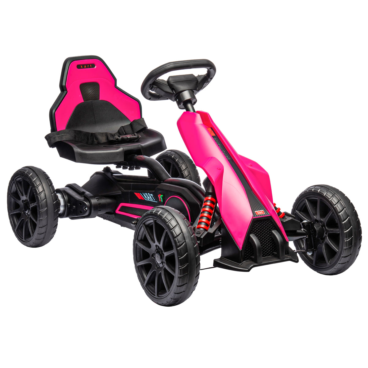 Aosom 12V Electric Go Kart for Kids(pink)