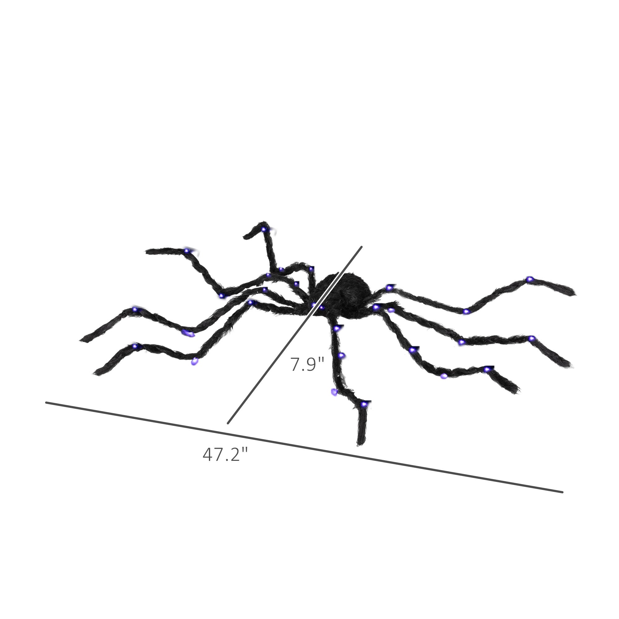 Outdoor Halloween Decoration, Light-up Oversized Spider