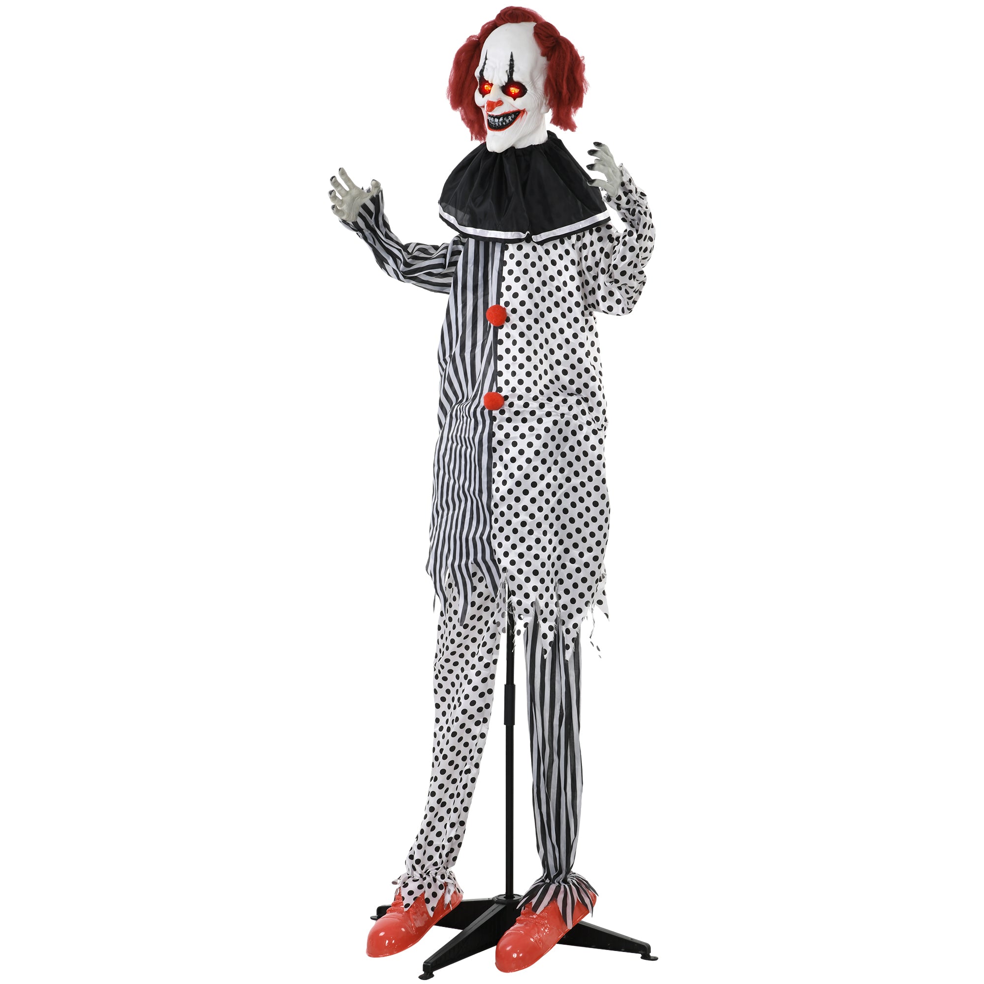 Life Size Outdoor Halloween Decoration, Animatronic Circus Clown