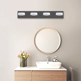 LED Modern Black 4-Light Vanity Lights Fixtures Over Mirror