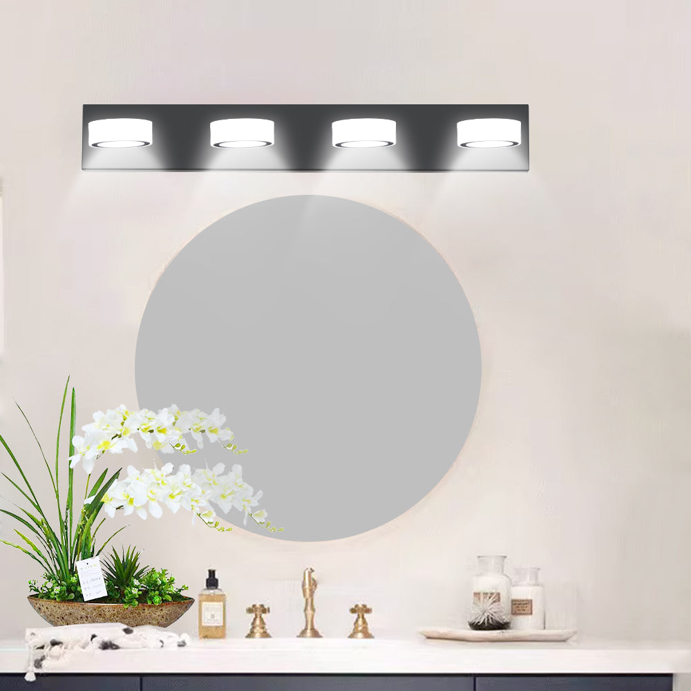 LED Modern Black 4-Light Vanity Lights Fixtures Over Mirror