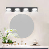 LED Modern Black 4-Light Vanity Lights Fixtures Over Mirror