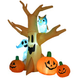 Tall Lighted Halloween Inflatables Outdoor Decorations Haunted Tree