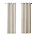 Basketweave Room Darkening Curtain Panel Pair(2 Pcs Window Panels Ivory)