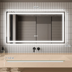 30x55"Bathroom Vanity Mirrors with Lights