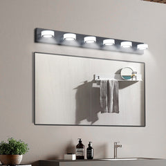 LED Modern Black 6-Light Vanity Lights Fixtures Over Mirror