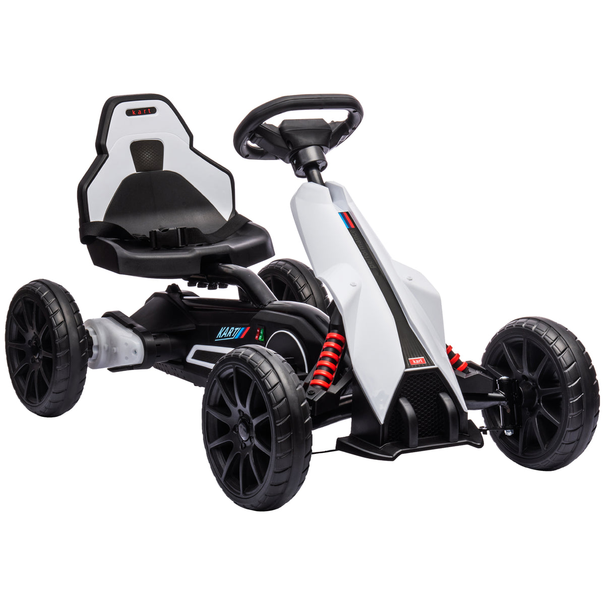 Aosom 12V Electric Go Kart for Kids(white)