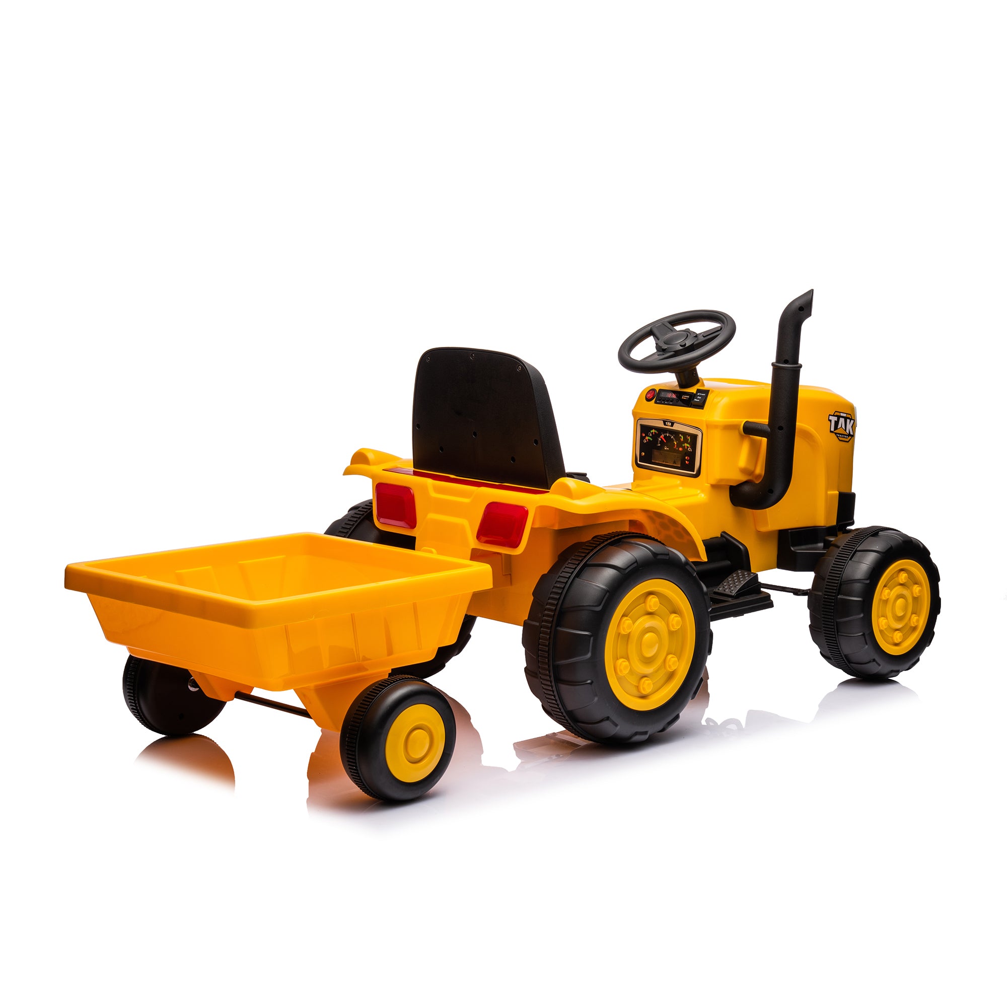 12V Kids Ride on Tractor Electric Excavator Battery Powered Motorized Car for Kids Ages 3-6, Yellow