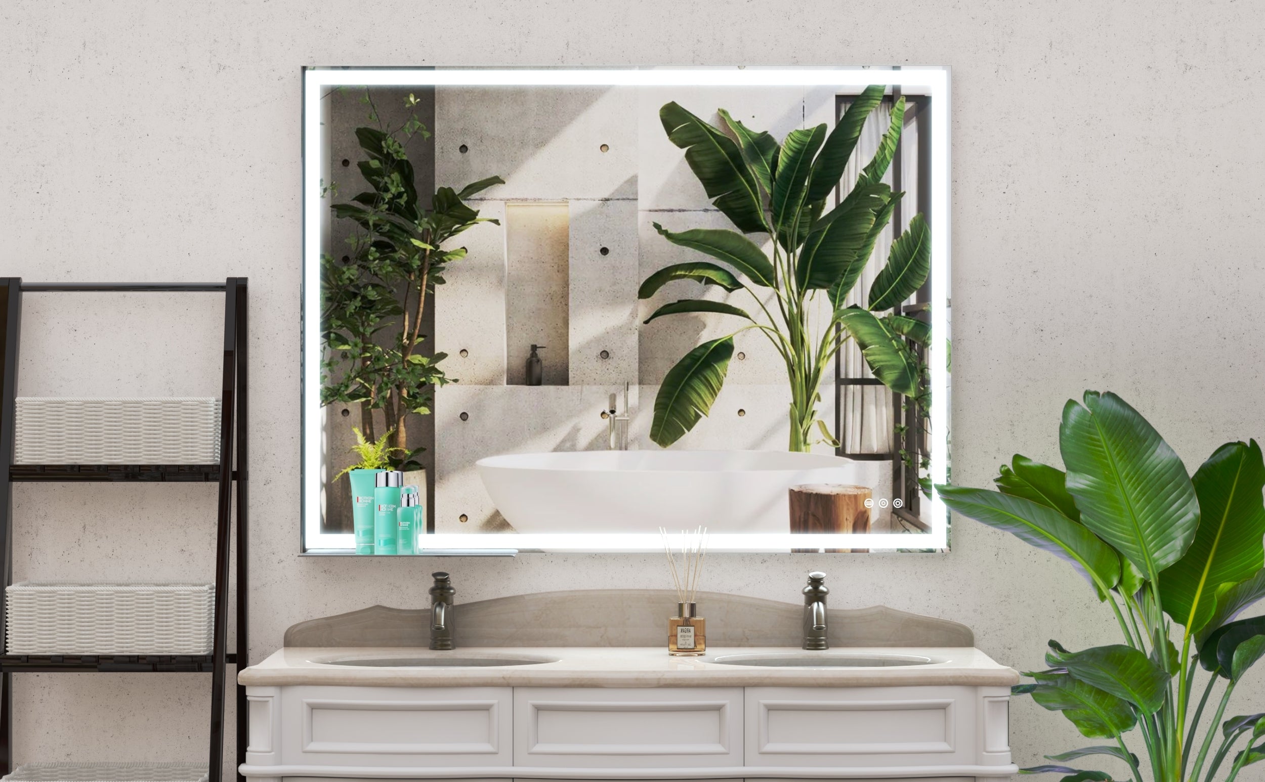 48x36 inch LED Bathroom Vanity Mirror Wall Mounted