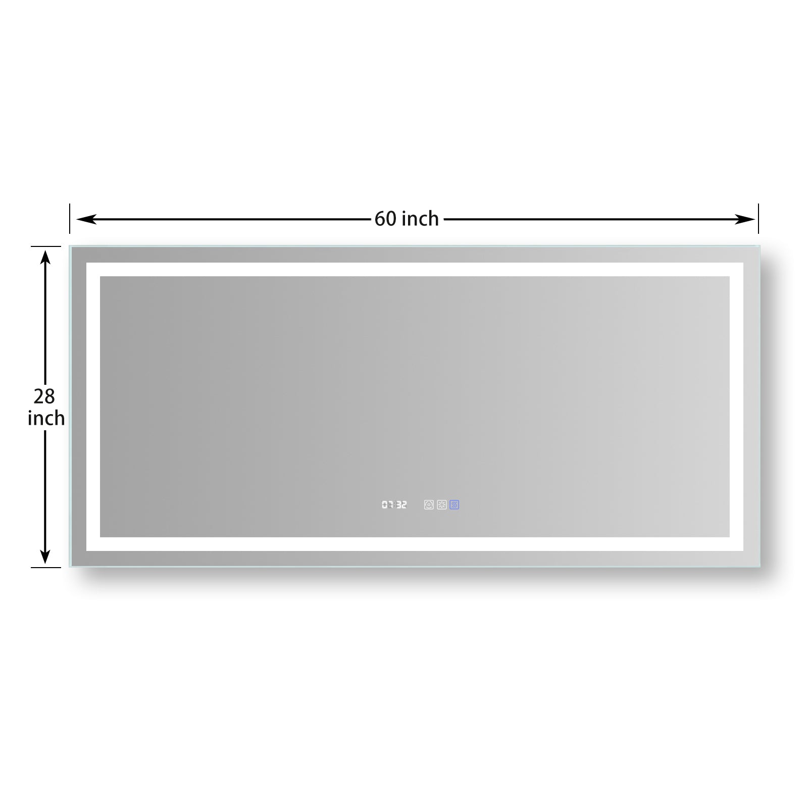 60 x 28" LED Bathroom Vanity Mirror