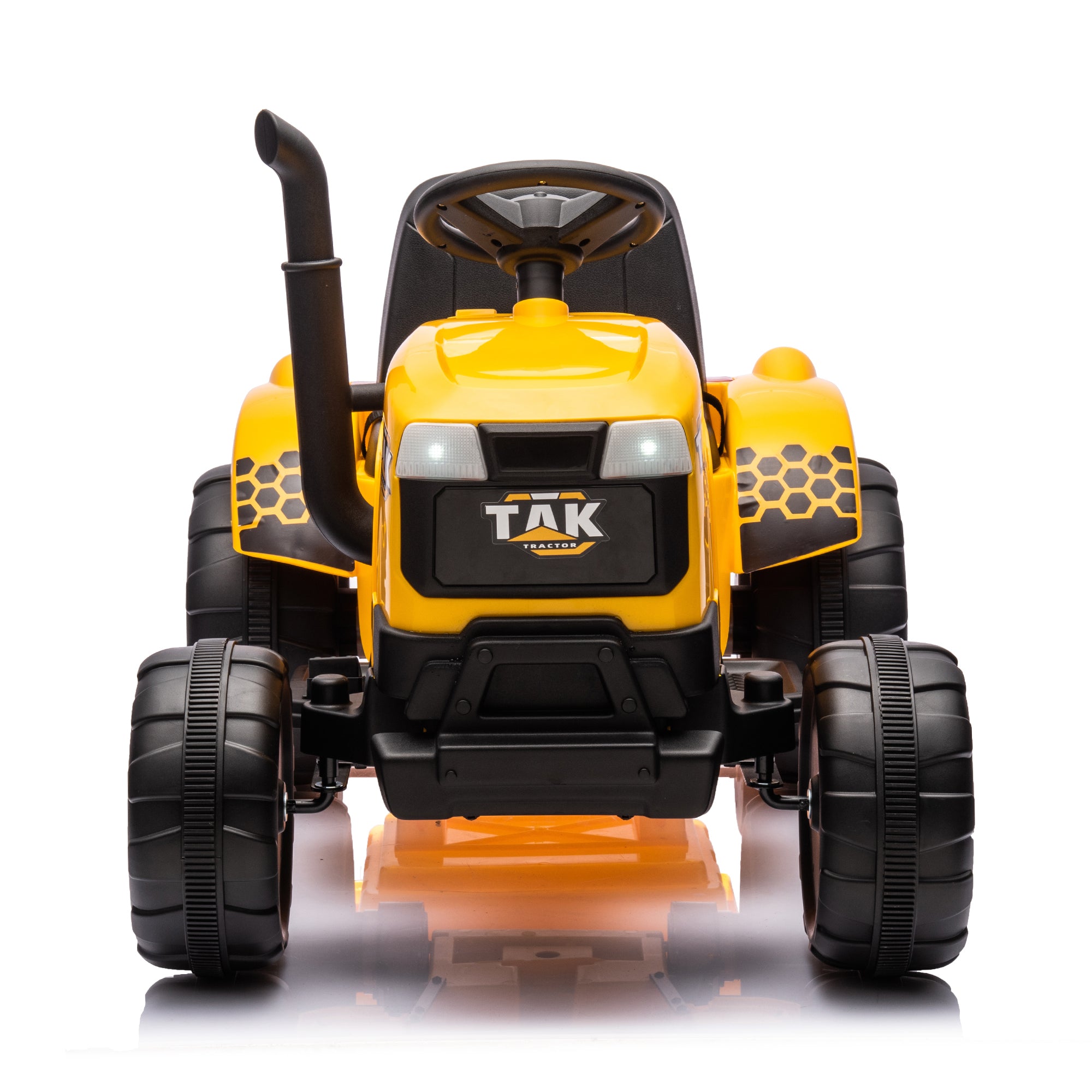 12V Kids Ride on Tractor Electric Excavator Battery Powered Motorized Car for Kids Ages 3-6, Yellow