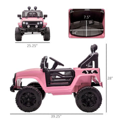 Aosom 12V Kids Ride On Truck with Parent Remote Control