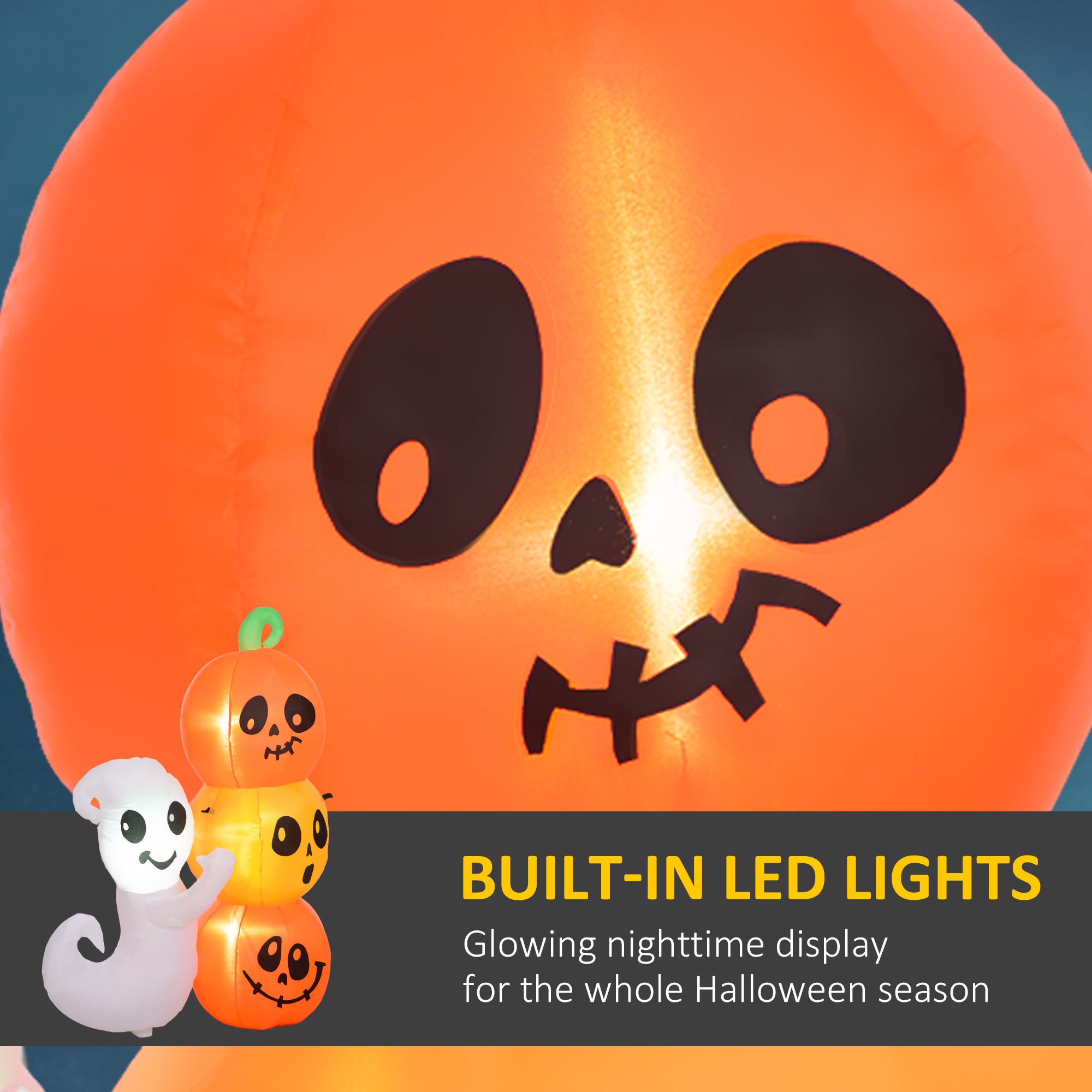 Inflatable Halloween Decoration Ghost and Pumpkin