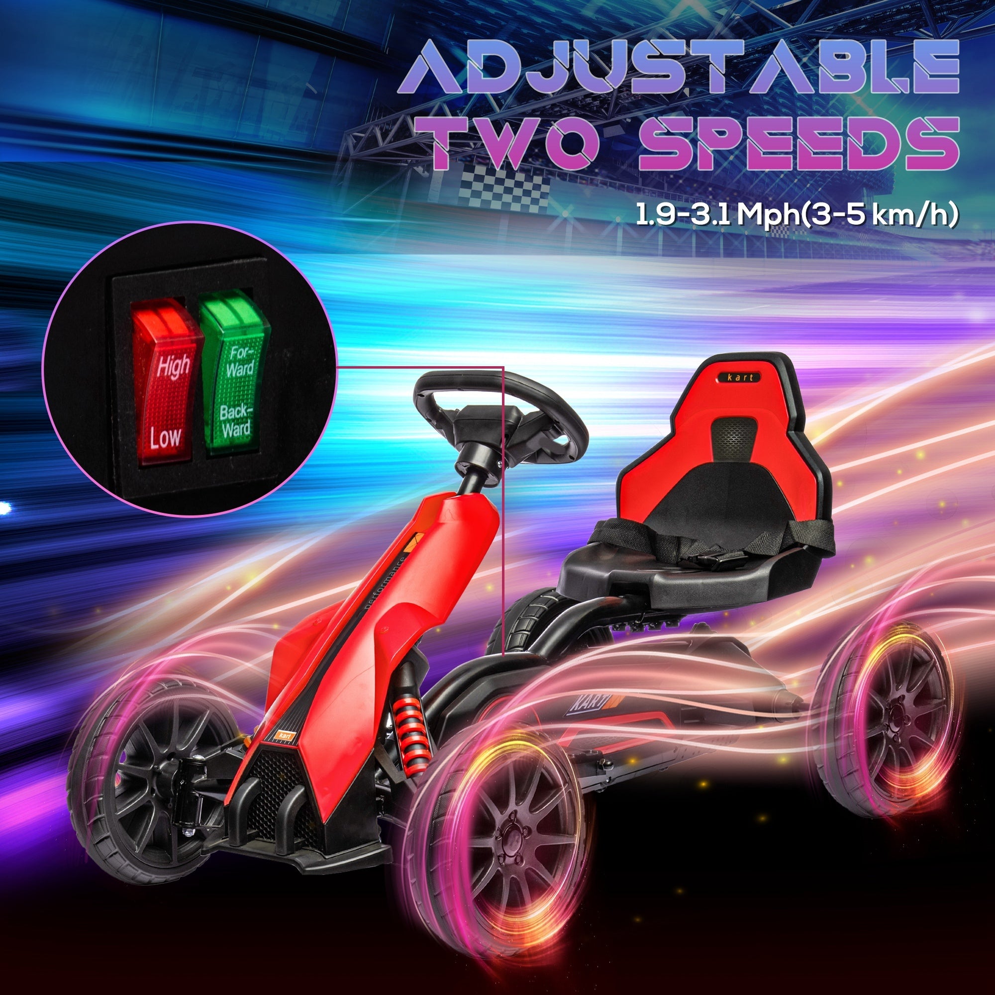 Aosom 12V Electric Go Kart for Kids(red)