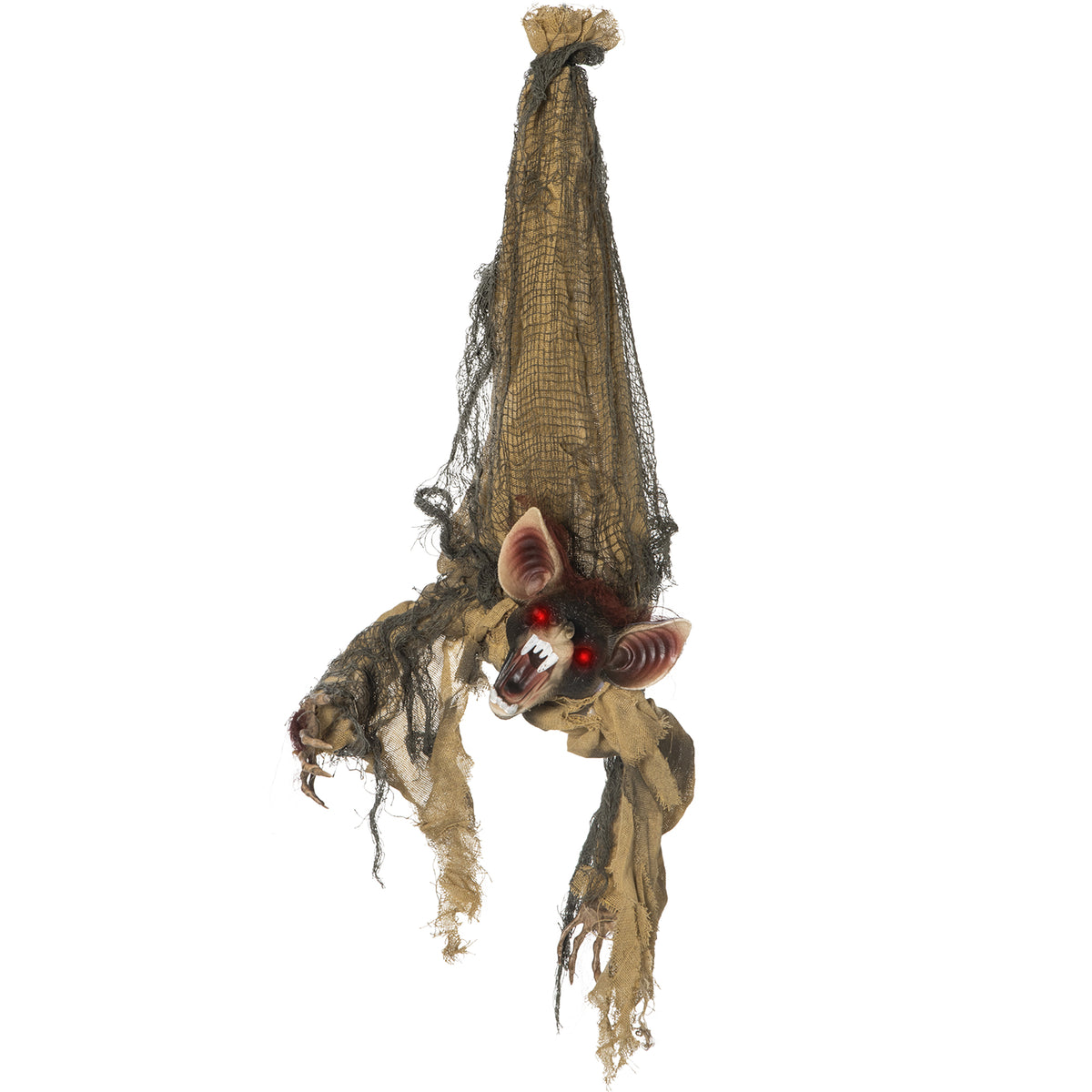 28" Life Size Outdoor Halloween Decorations Hanging Bat Opening Mouth