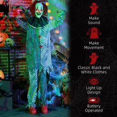 Life Size Outdoor Halloween Decoration, Animatronic Circus Clown