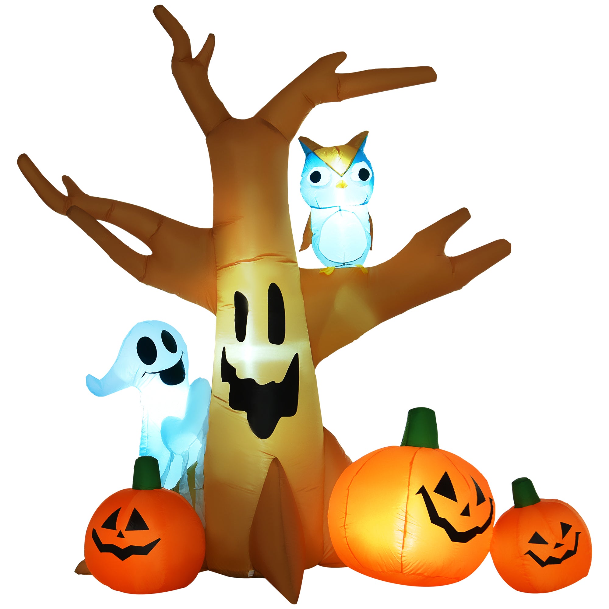 Tall Lighted Halloween Inflatables Outdoor Decorations Haunted Tree