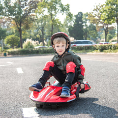 24V Kids Ride On Electric scooter w/ helmet knee pads (yellow)