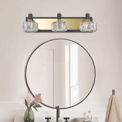 LED 3-Light Modern Crystal Bathroom Vanity Light Over Mirror