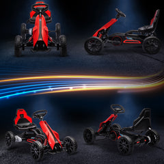 Aosom 12V Electric Go Kart for Kids(red)