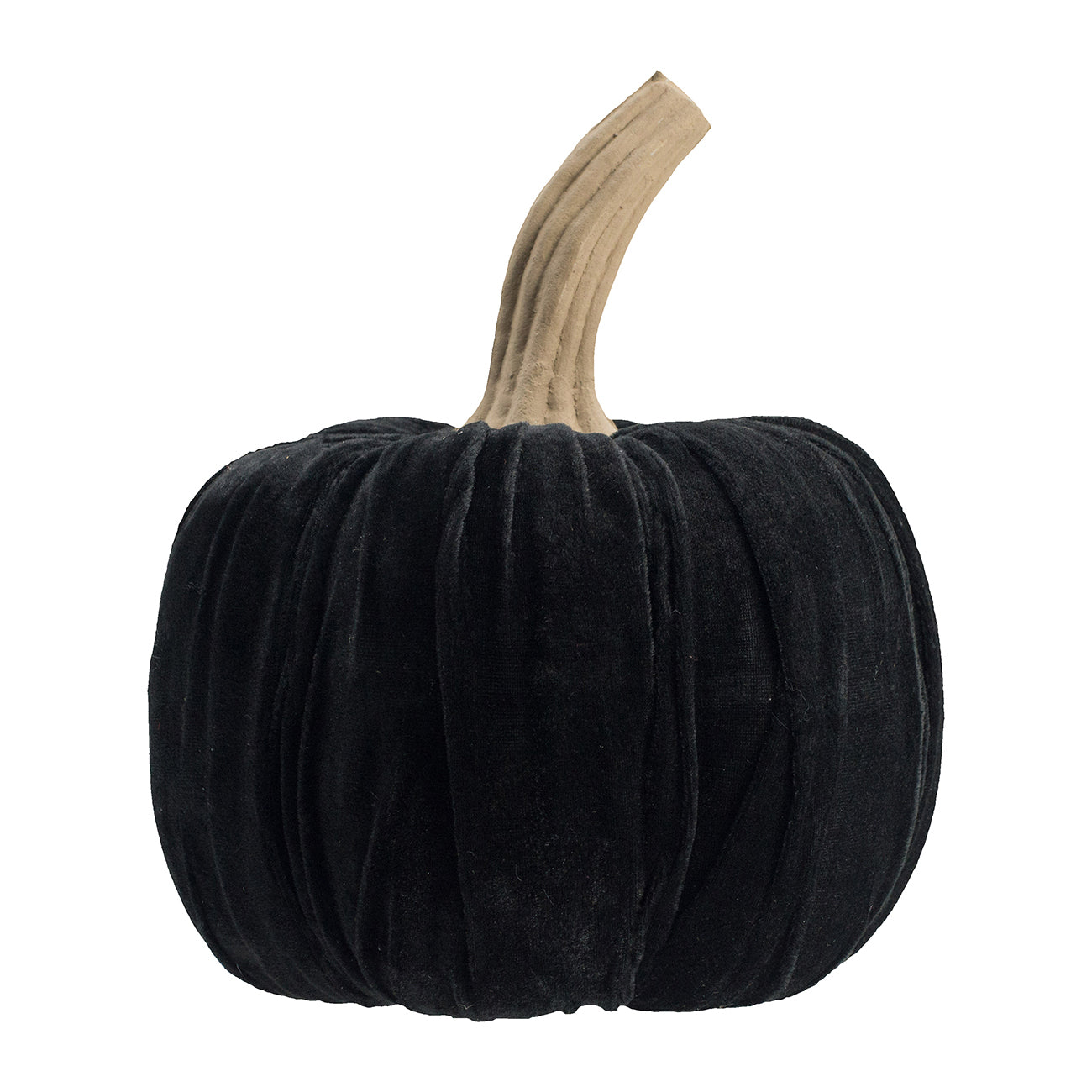 Black Velvet Pumpkin Large, for Holiday Halloween Decor