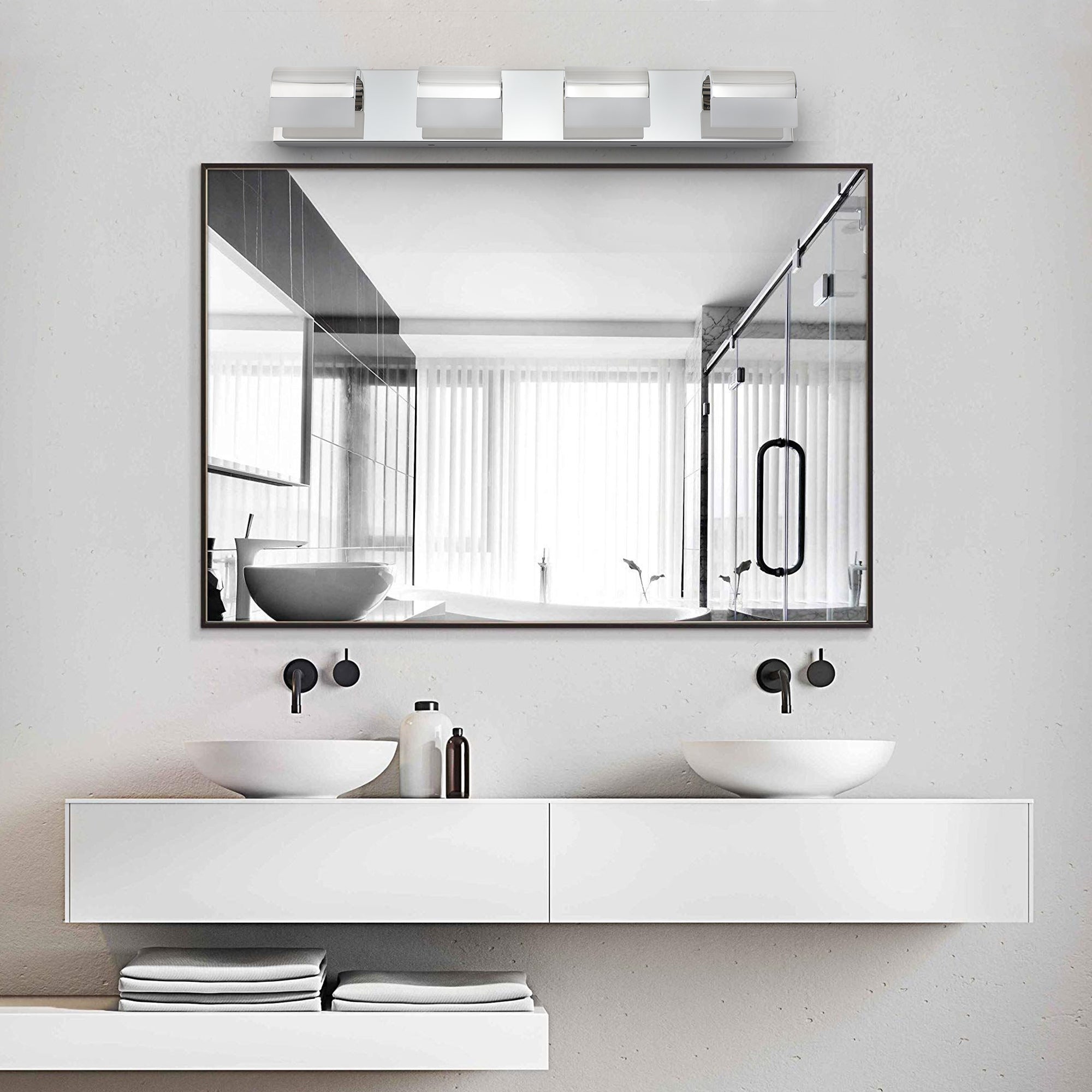 Modern Bathroom Vanity Lighting 4-Light LED