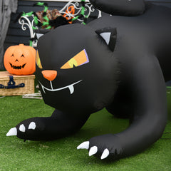 Inflatable Halloween Black Cat, Blow Up Outdoor LED Yard Display