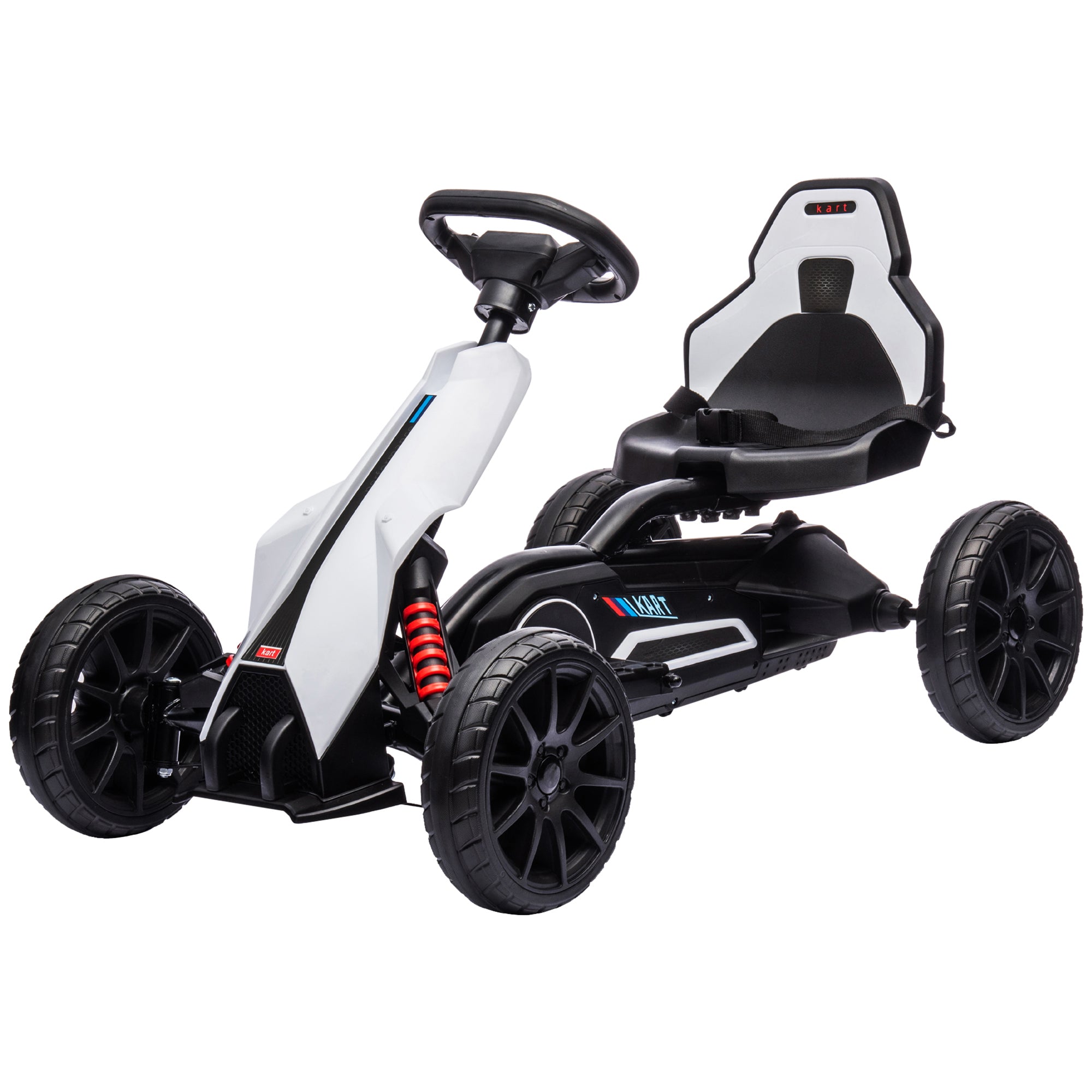 Aosom 12V Electric Go Kart for Kids(white)