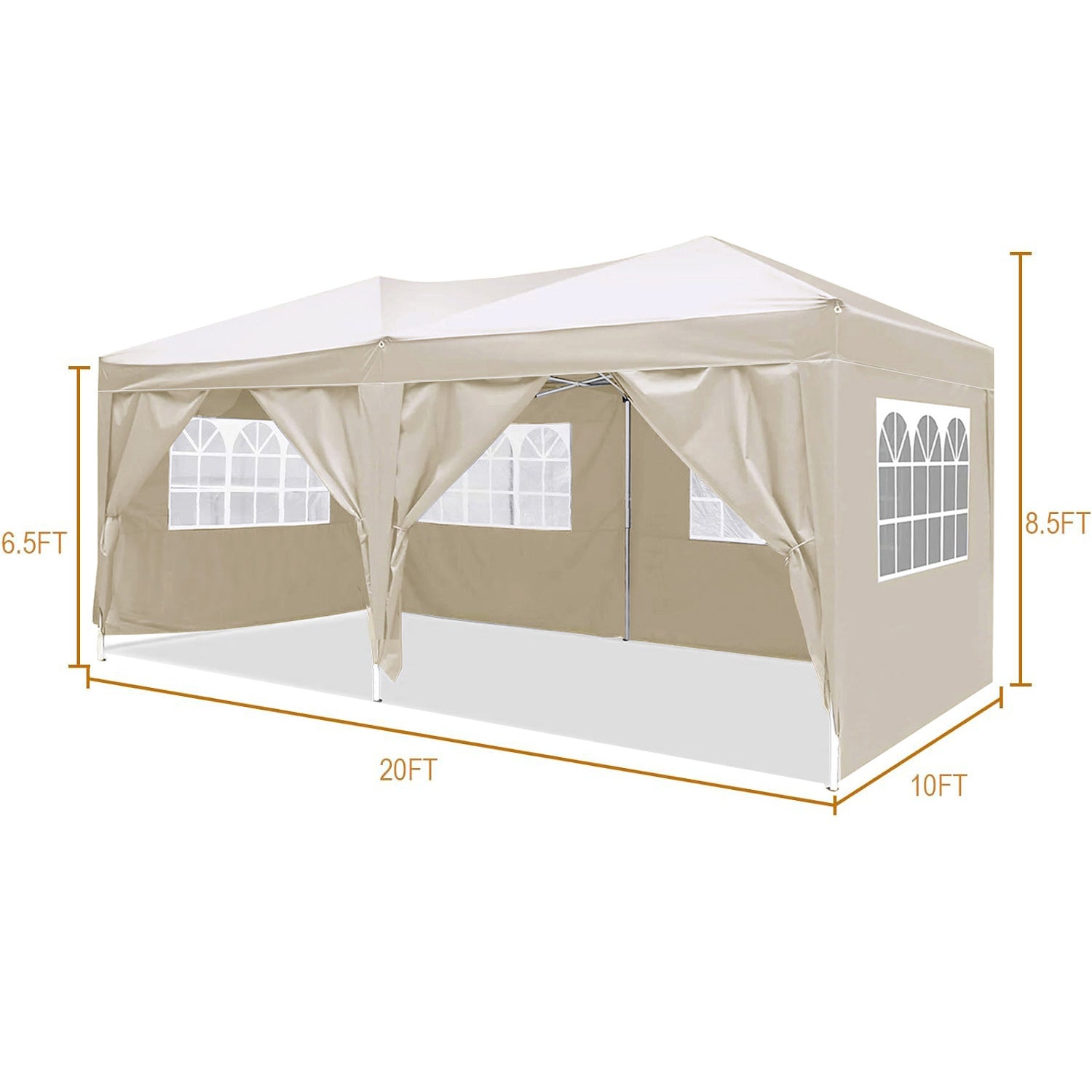 Folding Canopy with 6 Removable Sidewalls