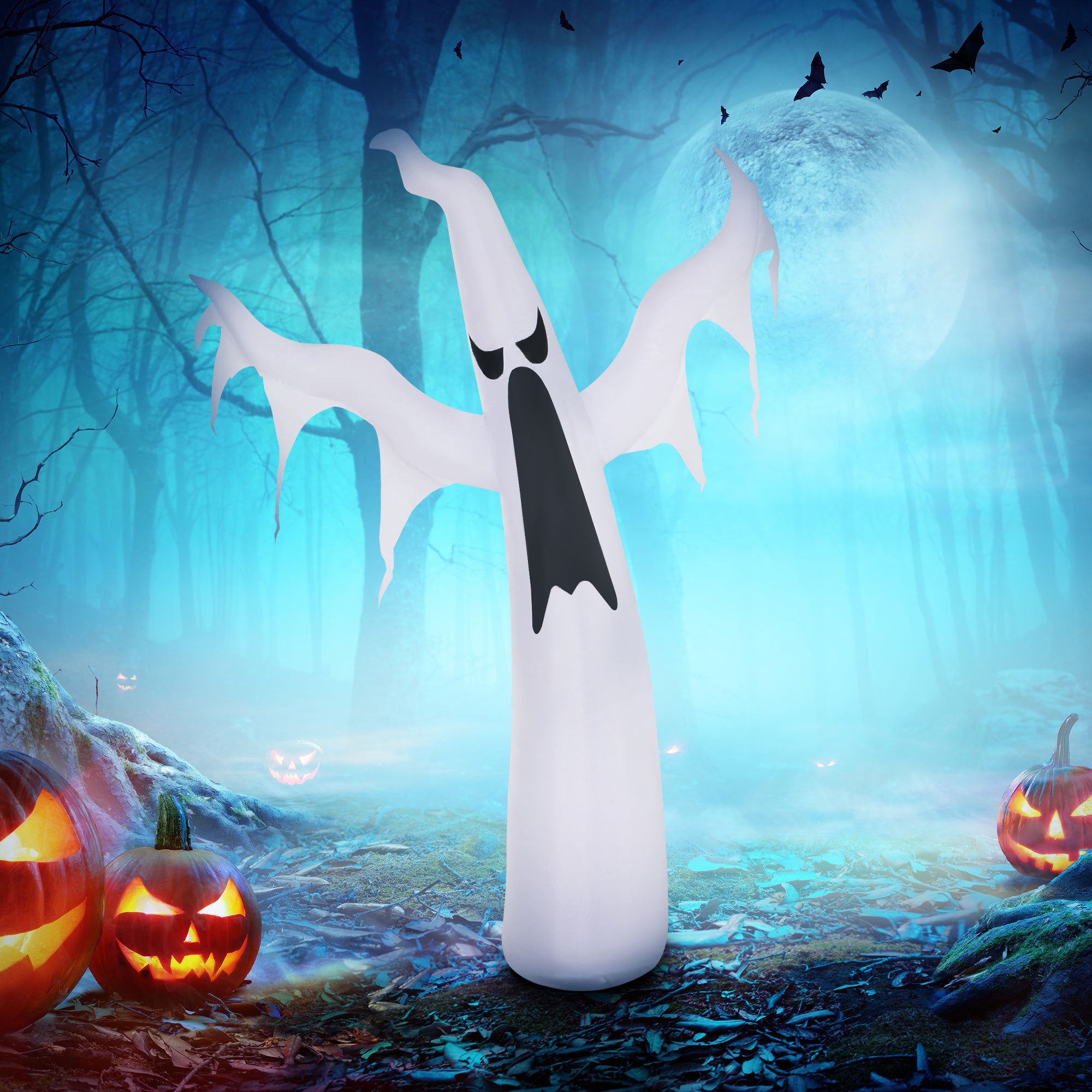 Halloween Inflatables Outdoor Decorations White Ghost