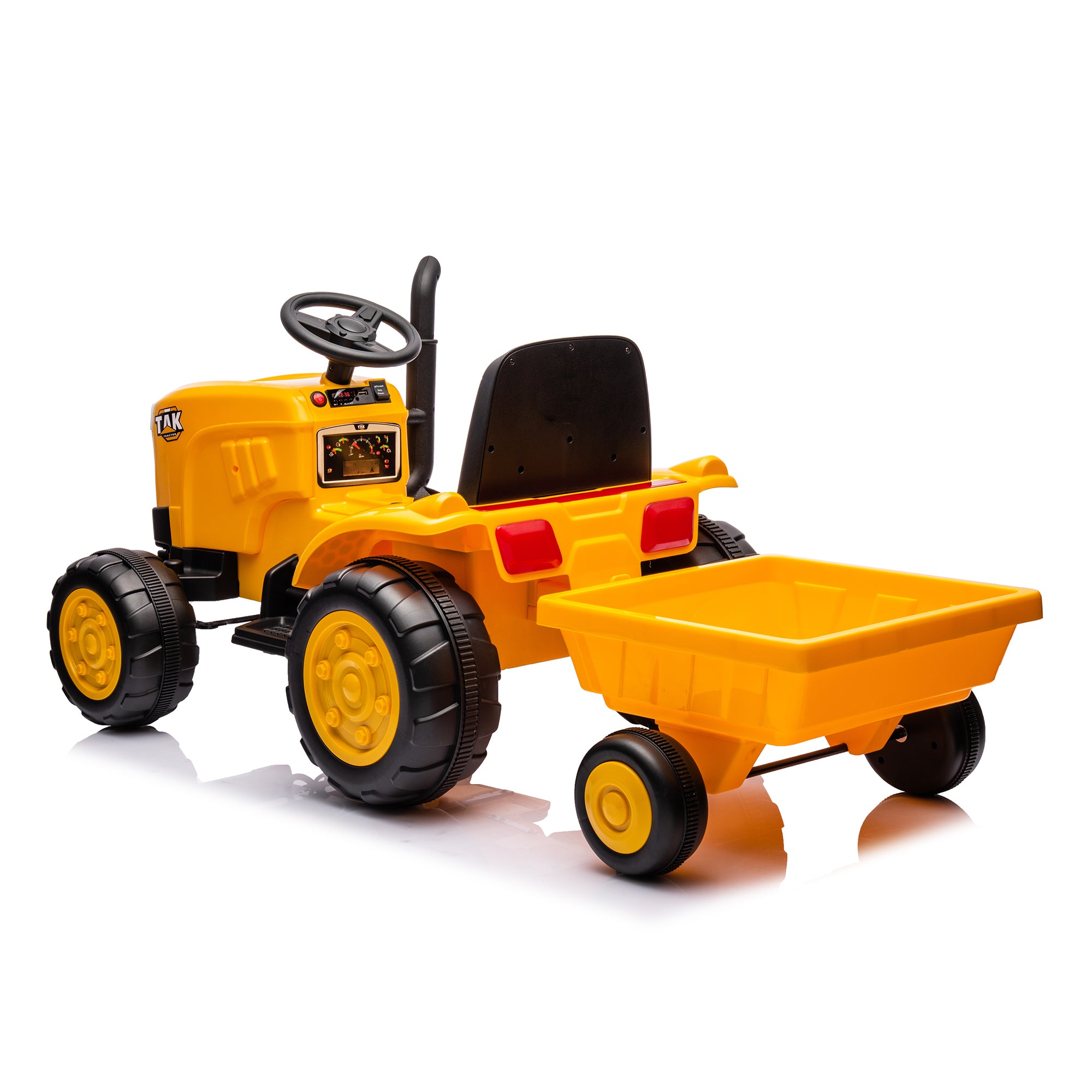 12V Kids Ride on Tractor Electric Excavator Battery Powered Motorized Car for Kids Ages 3-6, Yellow