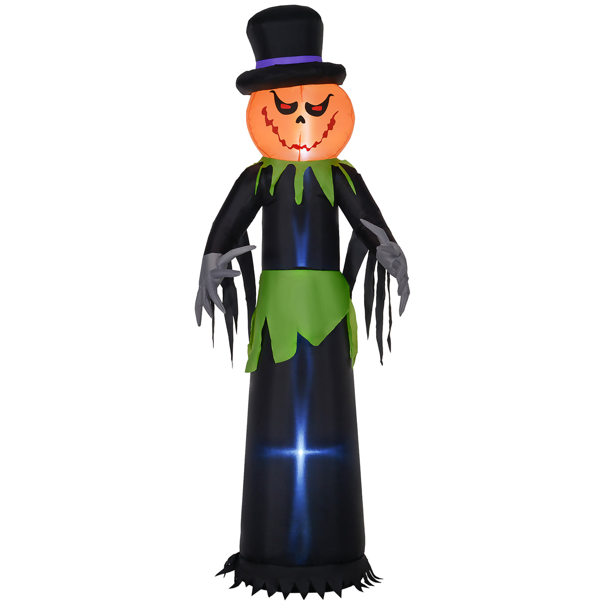 Outsunny 10ft Inflatable Halloween Pumpkin Head Ghost with Hammer