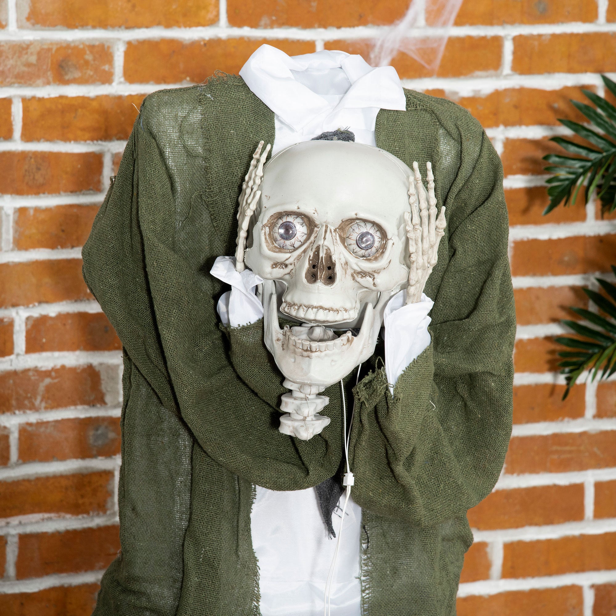 57" Life Size Outdoor Halloween Decorations Hanging Talking Skeleton Ghost