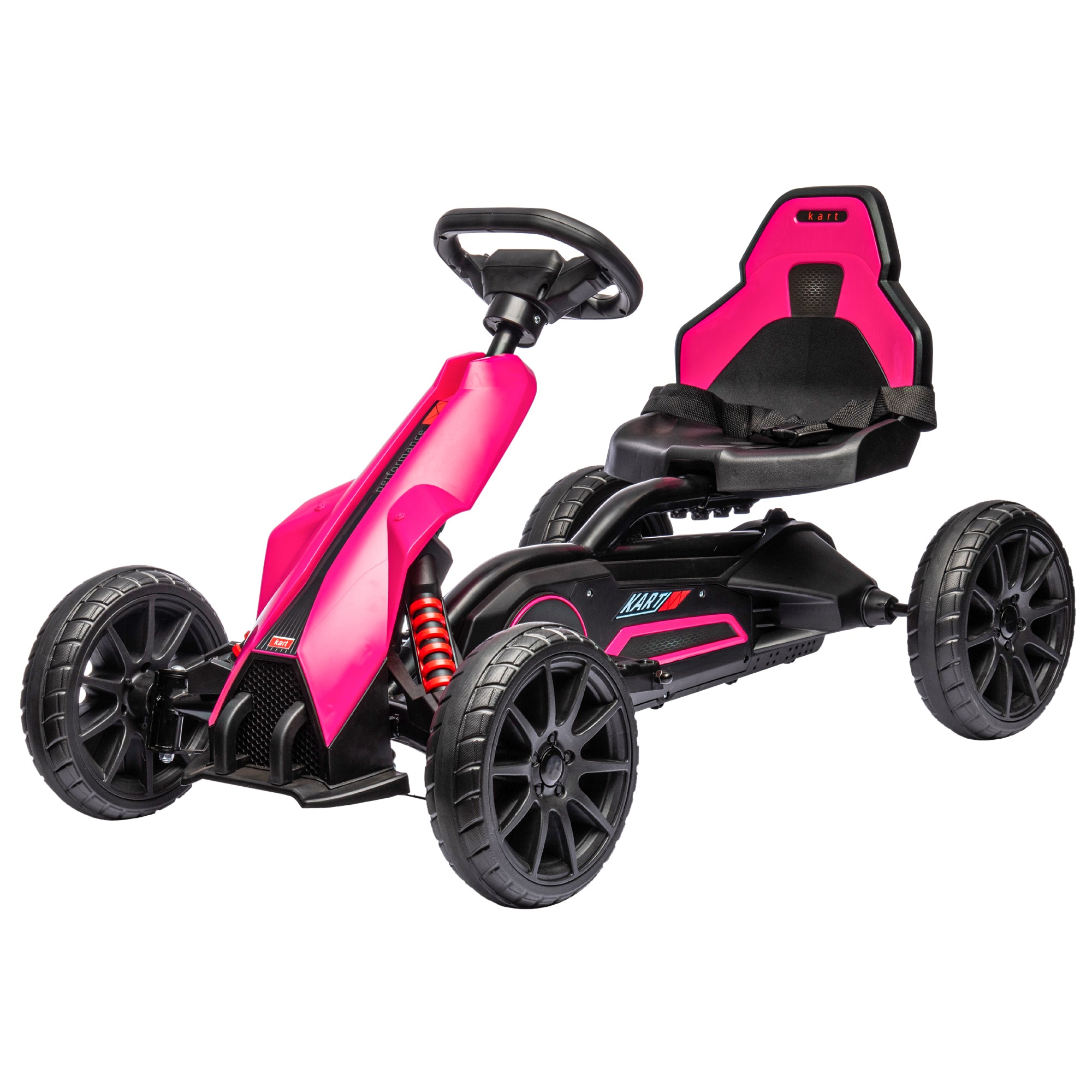 Aosom 12V Electric Go Kart for Kids(pink)