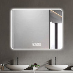 Bathroom Mirror with Led Lights Front and Backlit