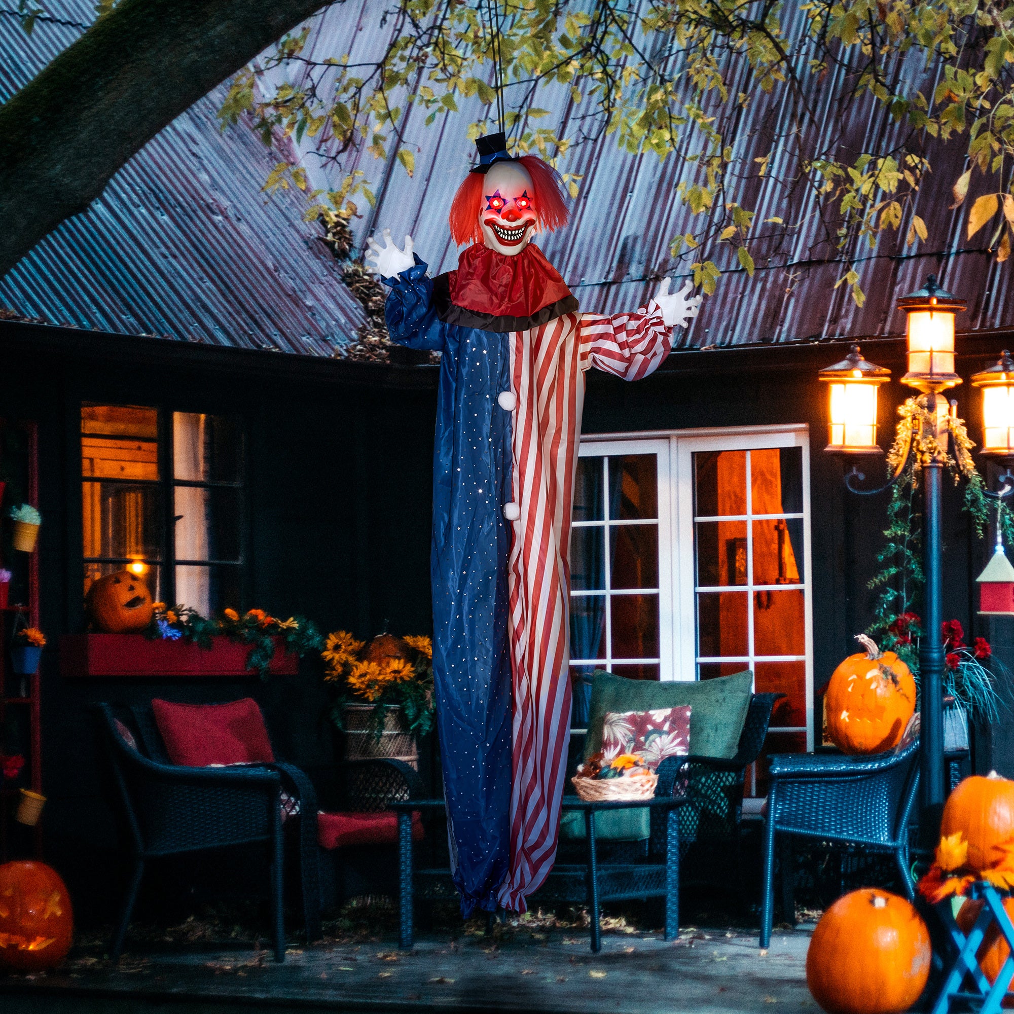 Life Size Halloween Hanging Clown Decoration