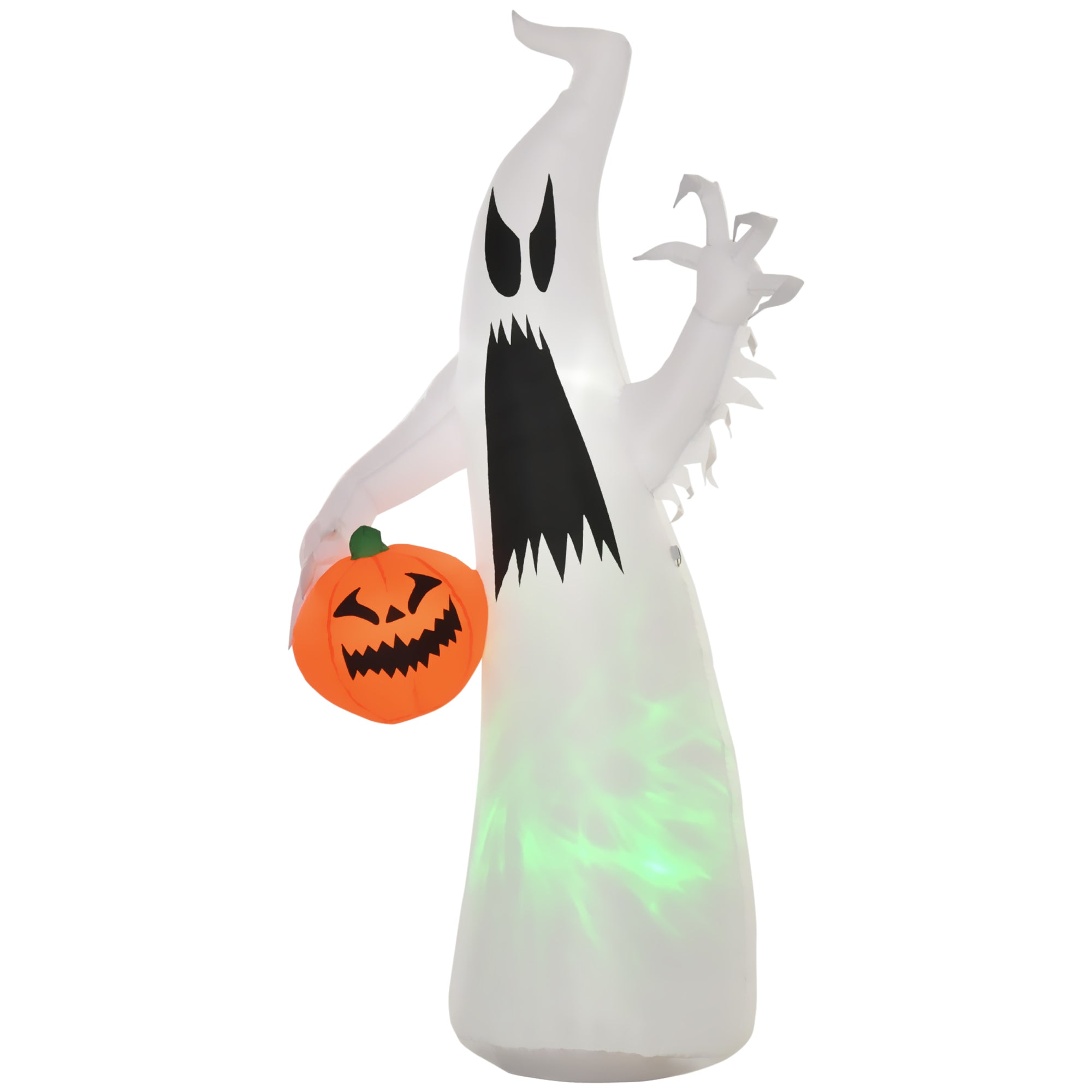 Halloween Inflatable Outdoor Decoration Ghost with Pumpkin Green