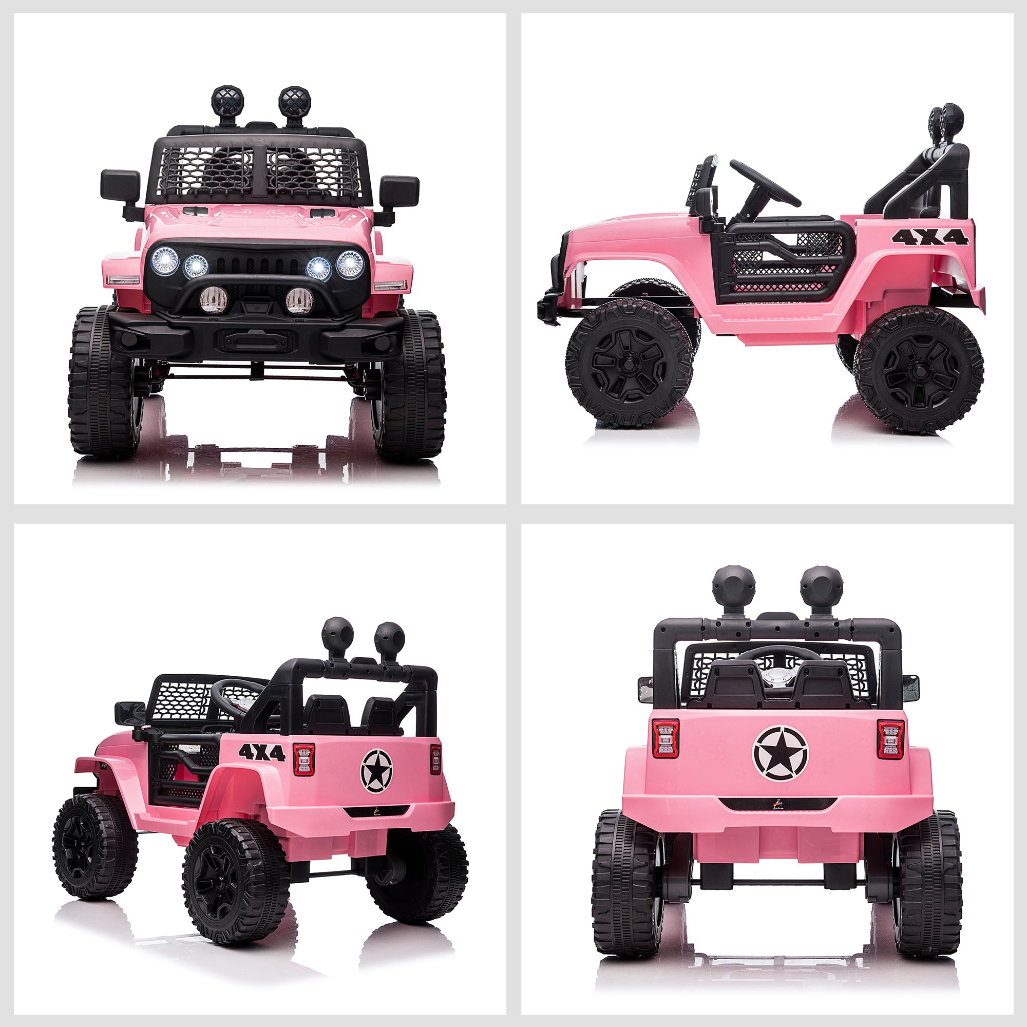 Aosom 12V Kids Ride On Truck with Parent Remote Control