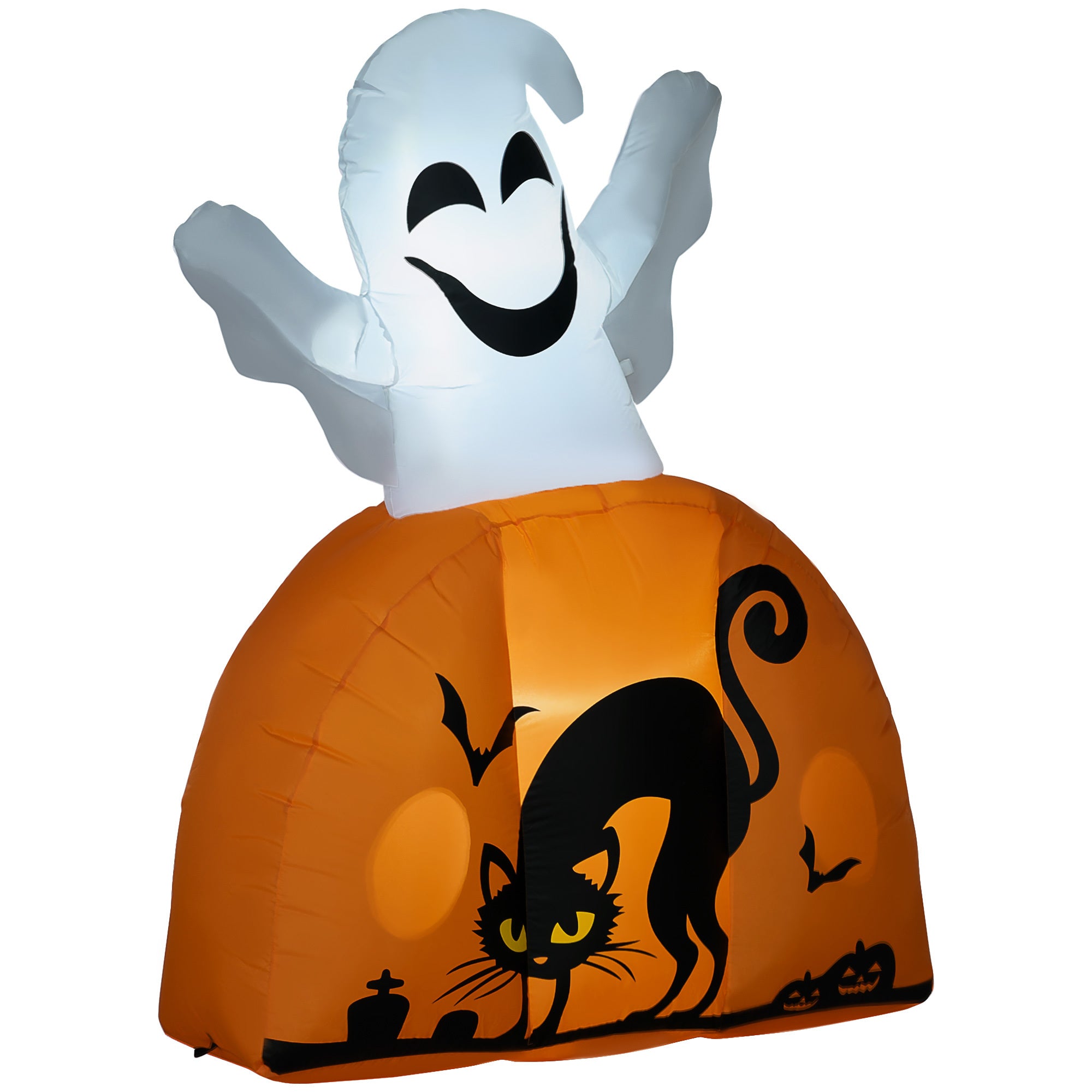 Halloween Inflatables Outdoor Decorations Ghost with Pumpkin