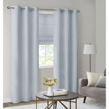 Basketweave Room Darkening Curtain Panel Pair(2 Pcs Window Panels blue)