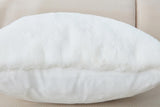 Agnes Luxury Chinchilla Faux Fur Pillow (18 In. x 18 In. white)