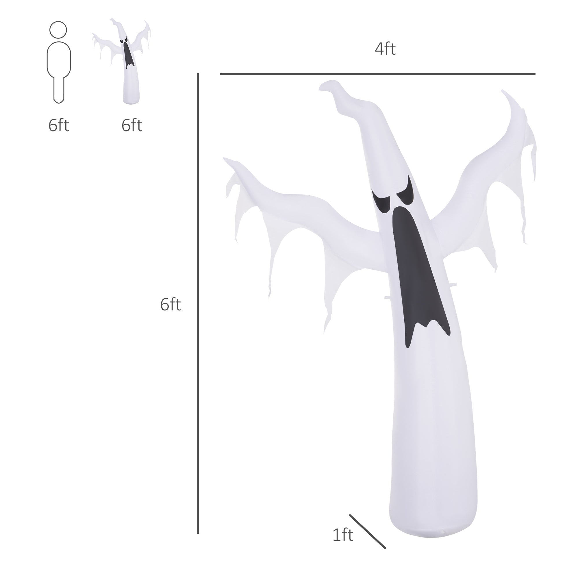 Halloween Inflatables Outdoor Decorations White Ghost