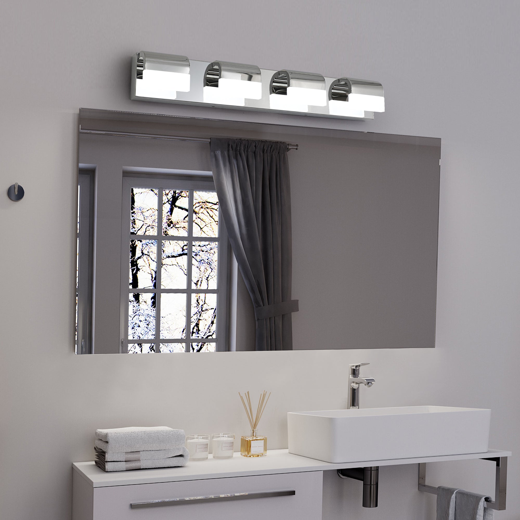 Modern Bathroom Vanity Lighting 4-Light LED