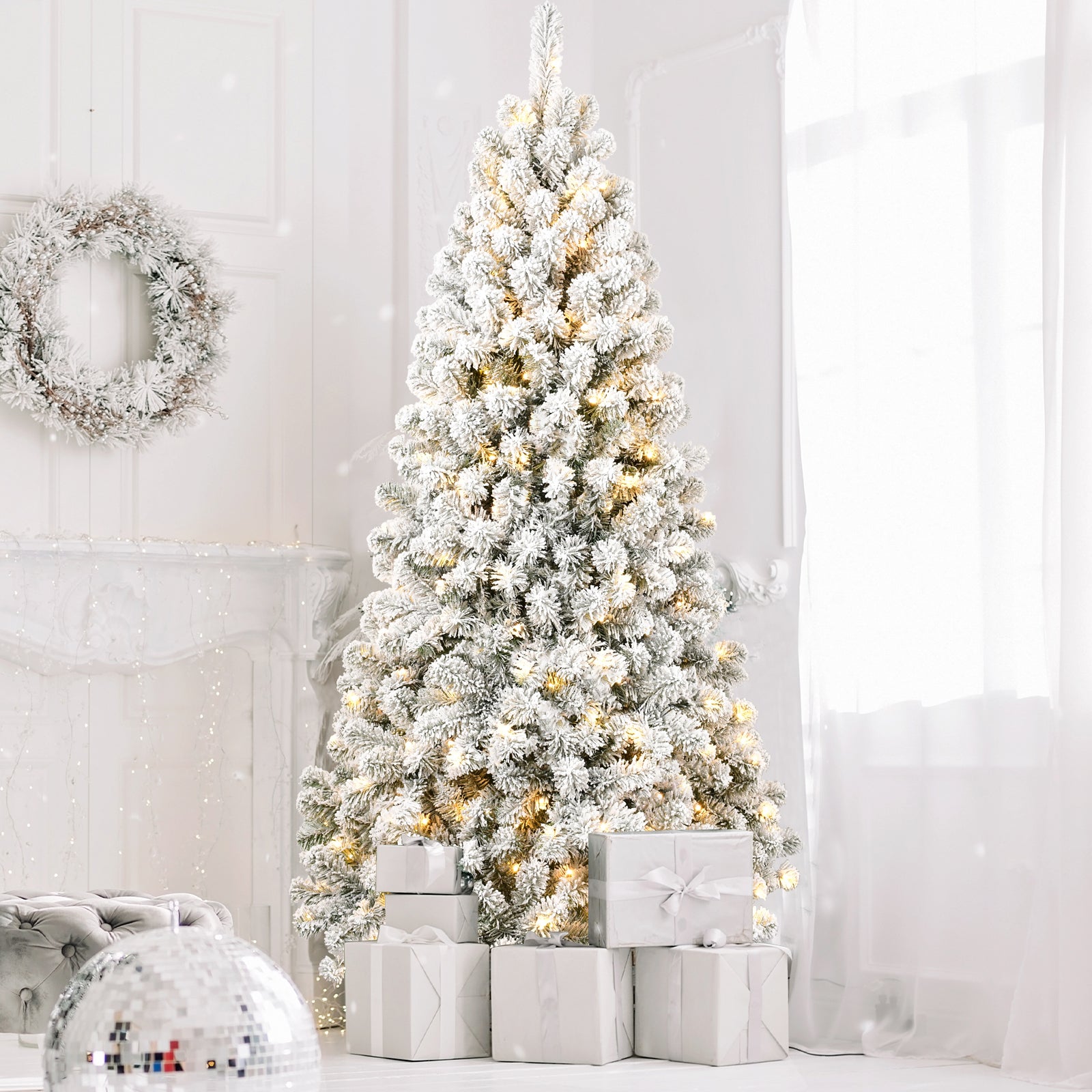 6FT PVC Memory Wire Christmas tree (With Light)