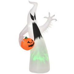 Halloween Inflatable Outdoor Decoration Ghost with Pumpkin Green