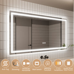 30x55"Bathroom Vanity Mirrors with Lights