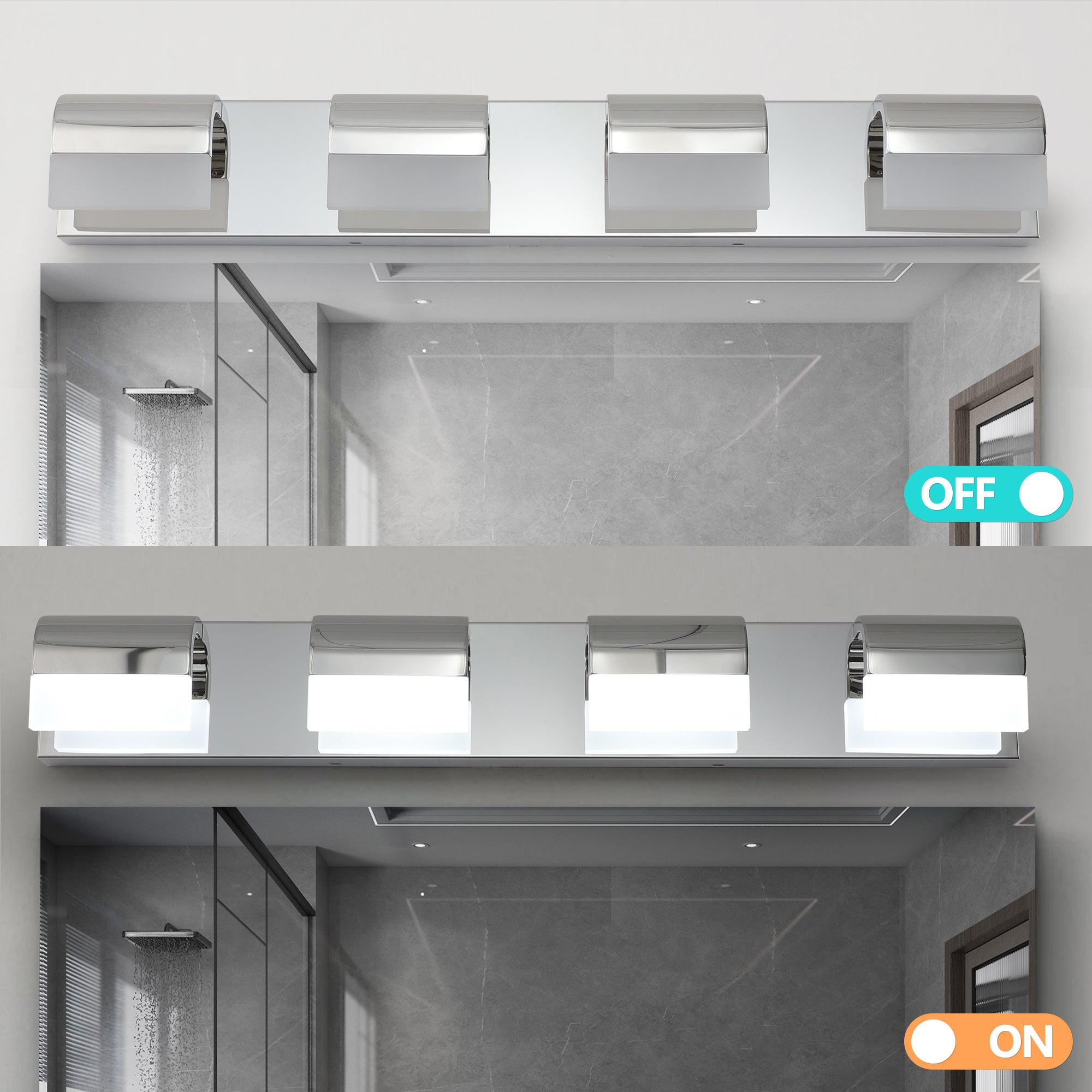 Modern Bathroom Vanity Lighting 4-Light LED