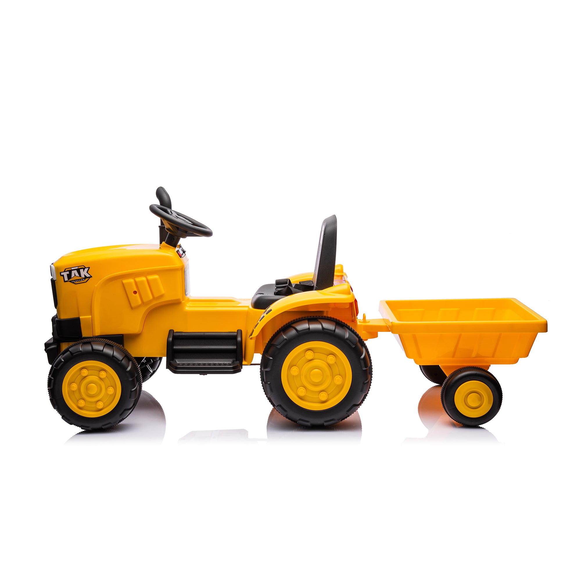 12V Kids Ride on Tractor Electric Excavator Battery Powered Motorized Car for Kids Ages 3-6, Yellow